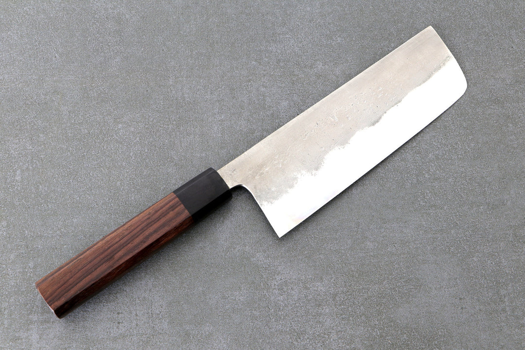 Nakiri Messer mit braunem Holzgriff