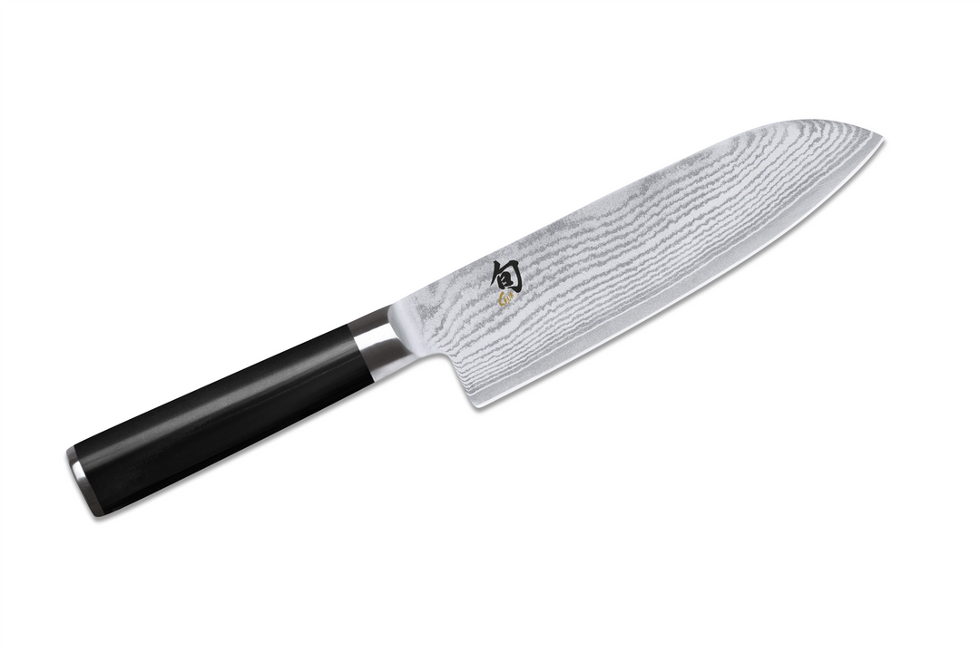 Kai Messer Santoku Griff Schwarz