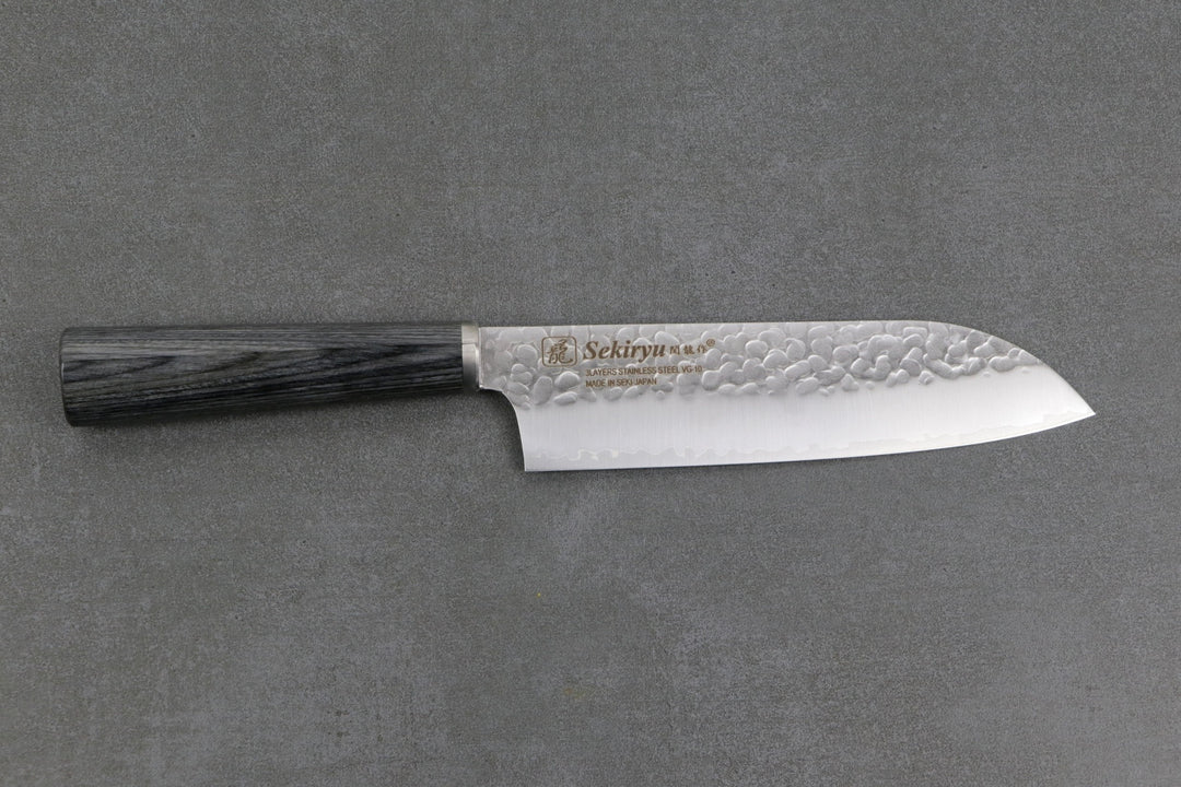 Santokumesser japanisch mit Holzgriff und Stahlzwinge
