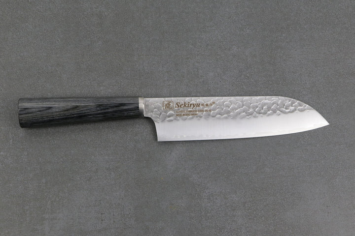 Santokumesser japanisch mit Holzgriff und Stahlzwinge