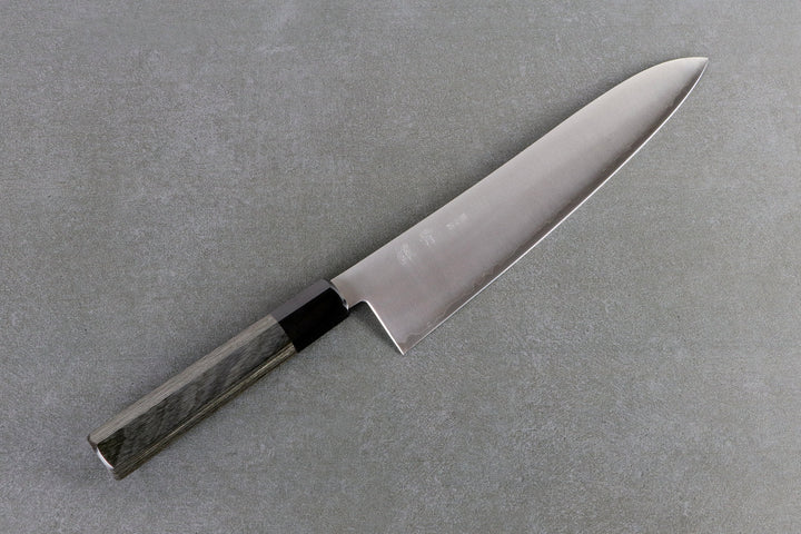 Gyuto 240mm HAP40 Silverback  - Polished Finish, Complite Griff Grau