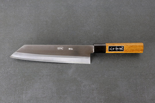 Bunka 210mm Yoshimitsu Blue #2  - Politur finished, Urushi Griff transparent - schwarz