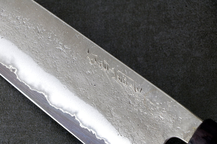Gyuto 210mm Matsubara Aogami #2  - Nashiji Finished, Walnuss Griff