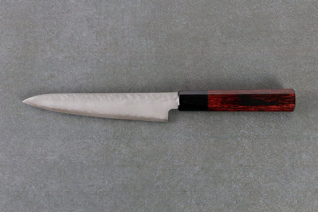 Petty Messer 150mm HAP40 Silverback - Tsuchime Finished, Complite Griff Rot