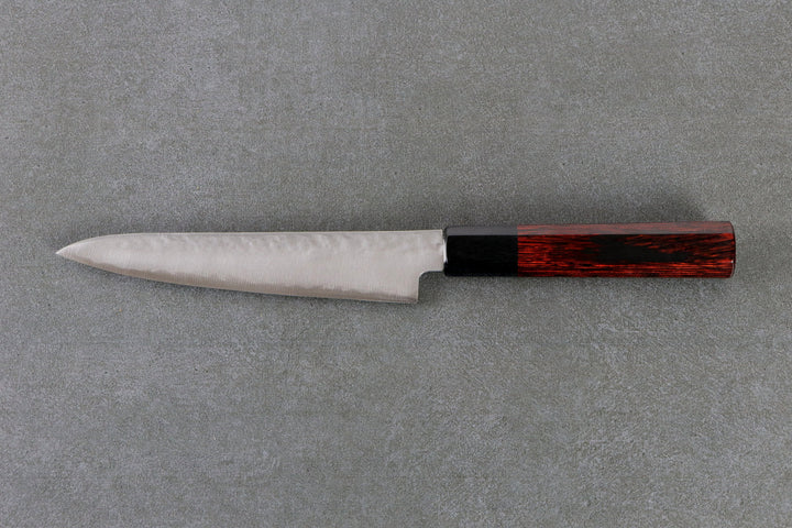 Petty Messer 150mm HAP40 Silverback - Tsuchime Finished, Complite Griff Rot