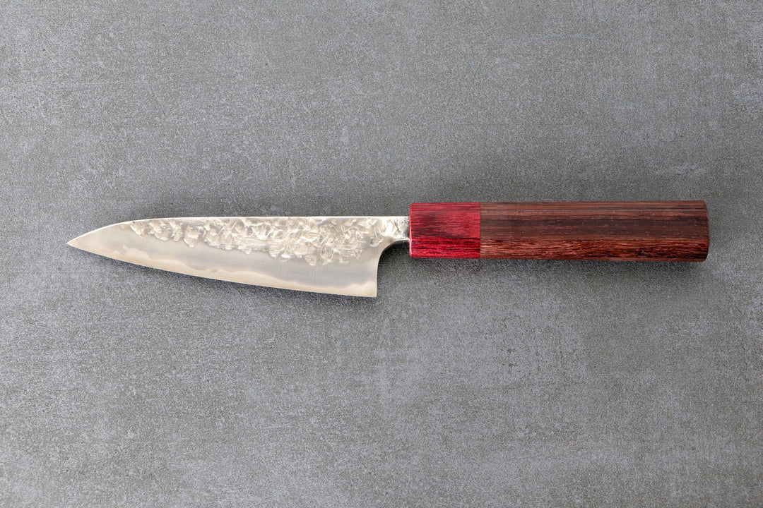 Petty 120mm Kisuke ATS-34  - Tsuchime Finish und Rosenholz Griff