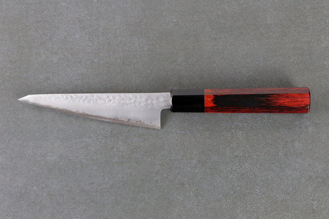 Honesuki 150mm Silverback HAP40 - Tsuchime Finished, Complite Griff Rot