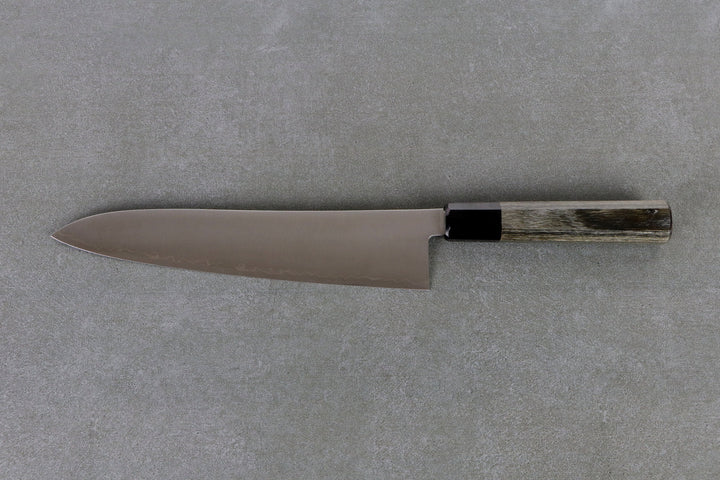Gyuto 240mm HAP40 Silverback  - Polished Finish, Complite Griff Grau