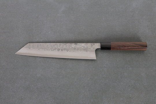Kiritsuke 240mm Matsubara Aogami - Tsuchime und Walnussholz Griff
