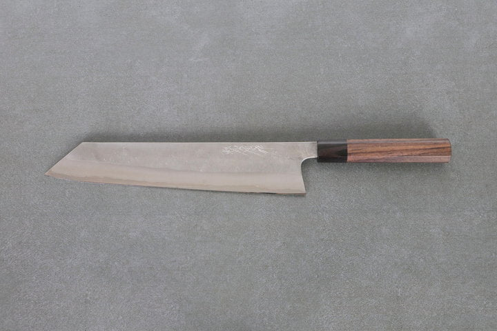 Kiritsuke 270mm Matsubara Blue #2 - Nashiji - Walnussholz Griff