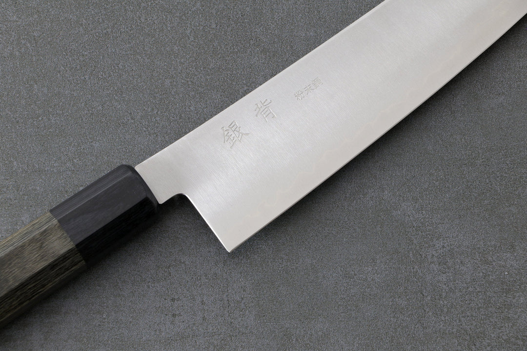Gyuto 210mm HAP40 Silverback - polished, Complite handle Gray