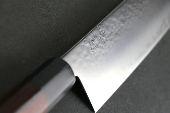 Nakiri 165mm HAP40 Silverback - Tsuchime Finish, Complite Griff Rot