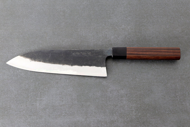 Gyuto 210mm Matsubara White #1 - Kurouchi Finished, Walnut Handle
