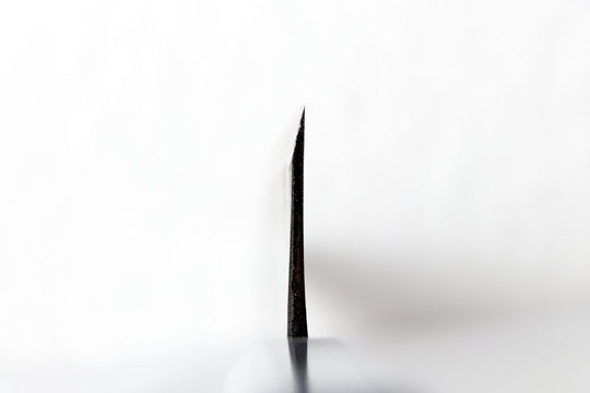 Gyuto 210mm Ishikawa Shirogami - Kurouchi finished, Urushi handle blue