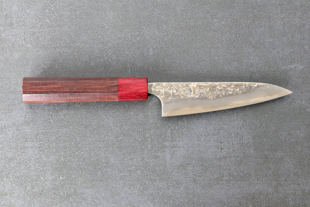 Petty 120mm Kisuke ATS-34  - Tsuchime Finish und Rosenholz Griff