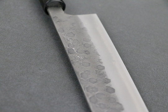 Kiritsuke 240mm Matsubara Aogami - Tsuchime und Walnussholz Griff