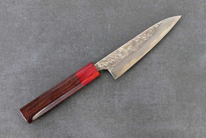 Petty 120mm Kisuke ATS-34  - Tsuchime Finish und Rosenholz Griff