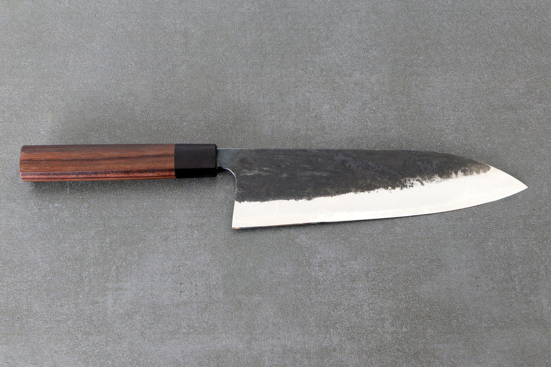 Gyuto 210mm Matsubara White #1 - Kurouchi Finished, Walnut Handle