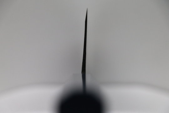 Nakiri 165mm Ishikawa White #2 - Kurouchi finished, Urushi Griff blau