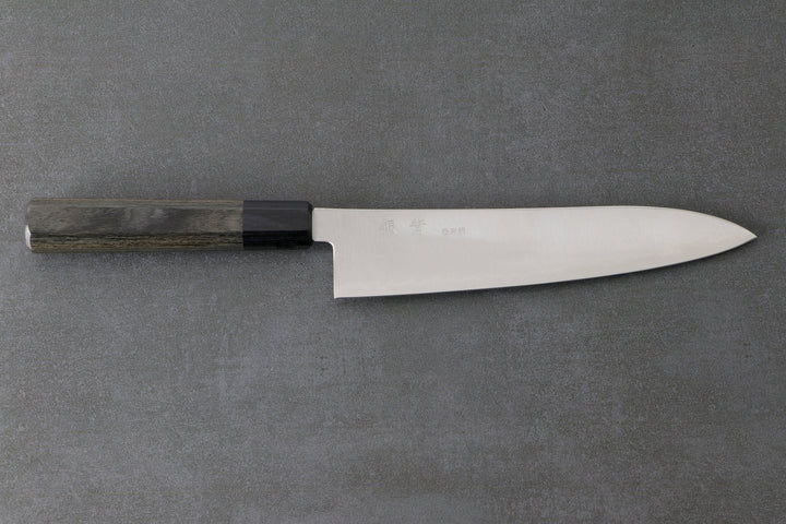 Gyuto 210mm HAP40 Silverback - polished, Complite handle Gray