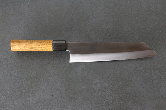 Bunka 210mm Yoshimitsu Blue #2  - Politur finished, Urushi Griff transparent - schwarz