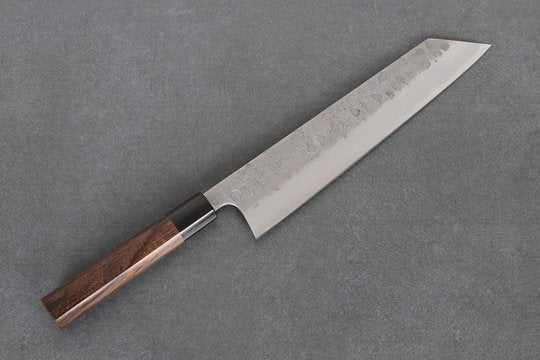 Kiritsuke 240mm Matsubara Aogami - Tsuchime und Walnussholz Griff