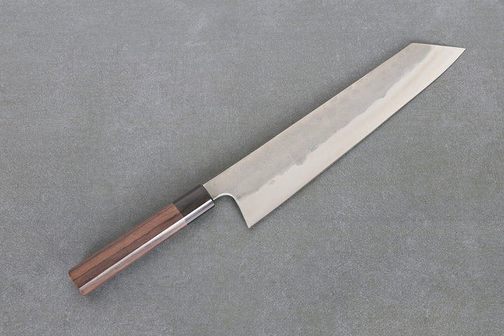 Kiritsuke 270mm Matsubara Blue #2 - Nashiji - Walnussholz Griff