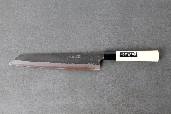 Kiritsuke Messer 210mm Yoshimitsu White #1 - Kurouchi finished, Ho-Holz Griff