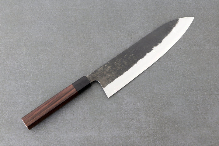 Gyuto 240mm Matsubara White #1 - Kurouchi Finished, Walnussholz Griff