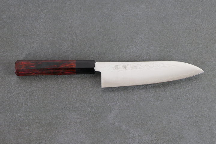 Santoku 18cm mit Griff in rot