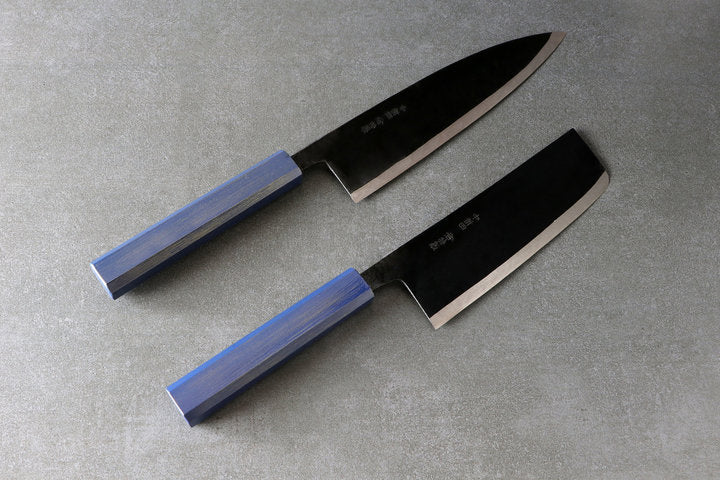 Rustikales Messerset von Ishikawa aus Japan