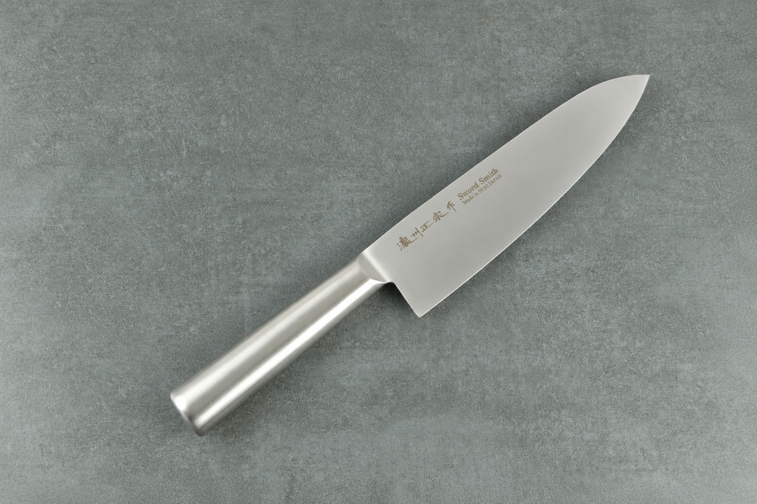 Japanisches Santoku 17 cm mit Edelstahlgriff