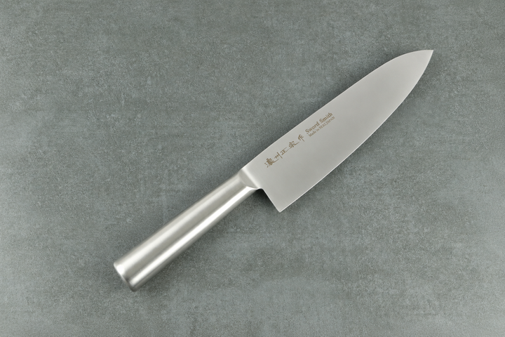Japanisches Santoku 17 cm mit Edelstahlgriff