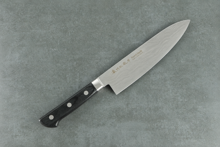 Santokumesser 17 cm – 69 Lagen Damast AUS-10 | Schwarzer Holzgriff