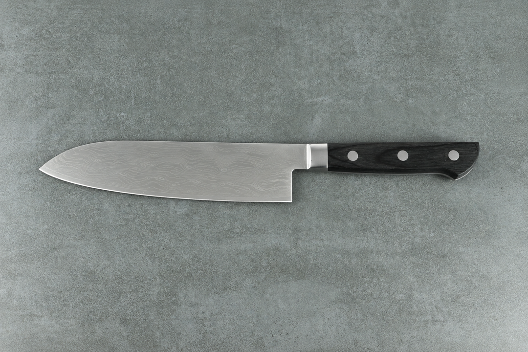 Santokumesser 17 cm – 69 Lagen Damast AUS-10 | Schwarzer Holzgriff