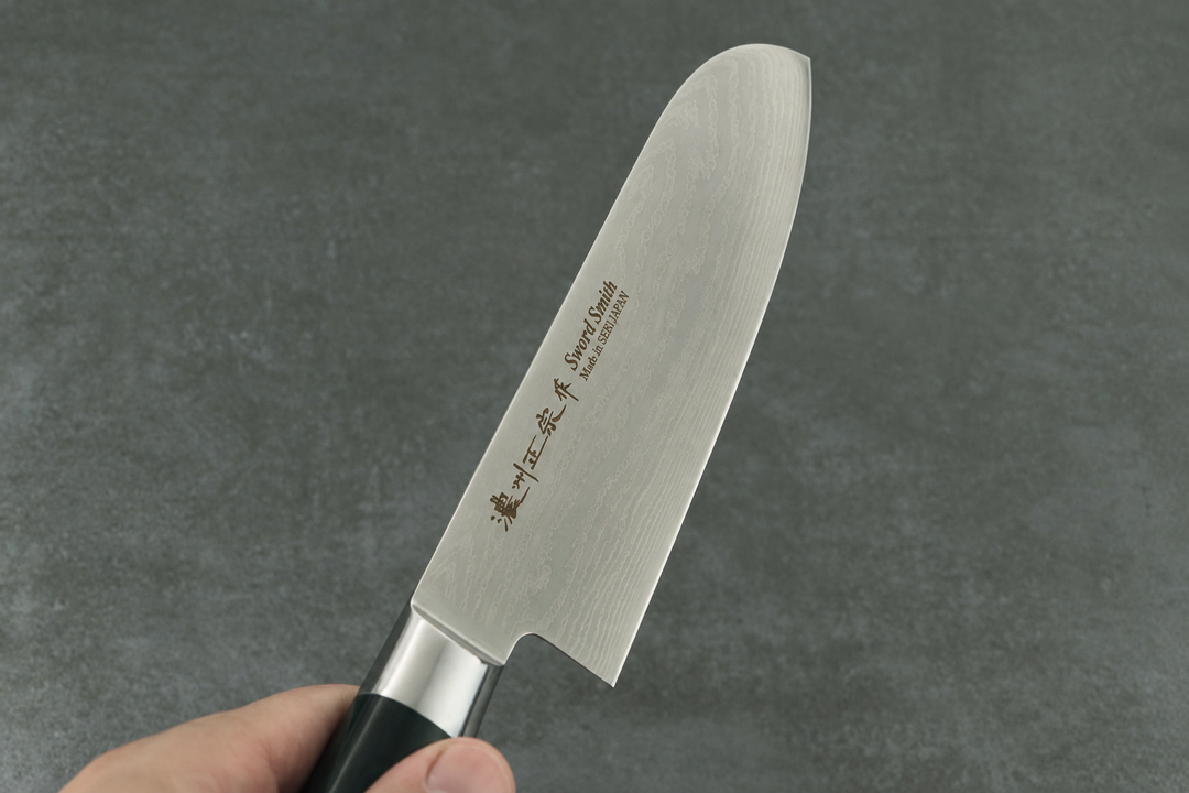 Santokumesser 17 cm – 69 Lagen Damast AUS-10 | Micarta Grün