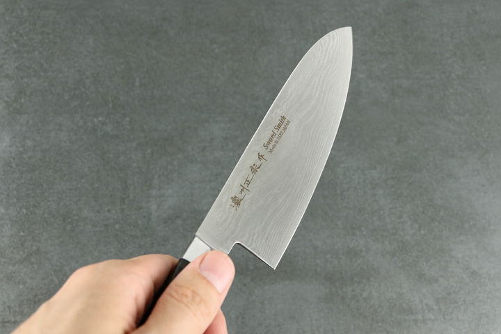 Santokumesser 17 cm – 69 Lagen Damast AUS-10 | Schwarzer Holzgriff
