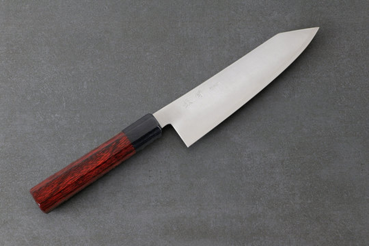 Bunka Messer Silverback HAP40  - Polished Finished, Complite Griff rot