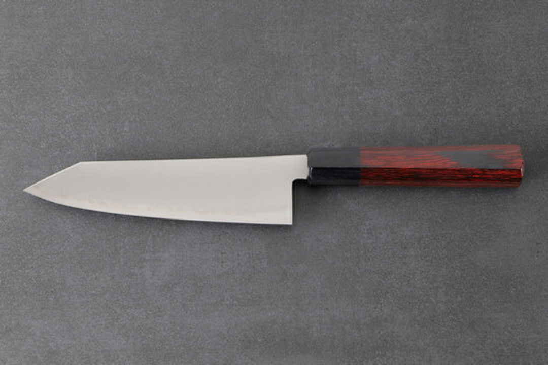 Bunka Messer Silverback HAP40  - Polished Finished, Complite Griff rot