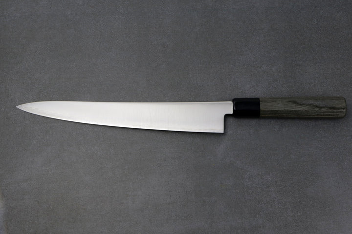 Gyuto 270mm HAP40 Silverback - Tsuchime finished, Complite handle Red