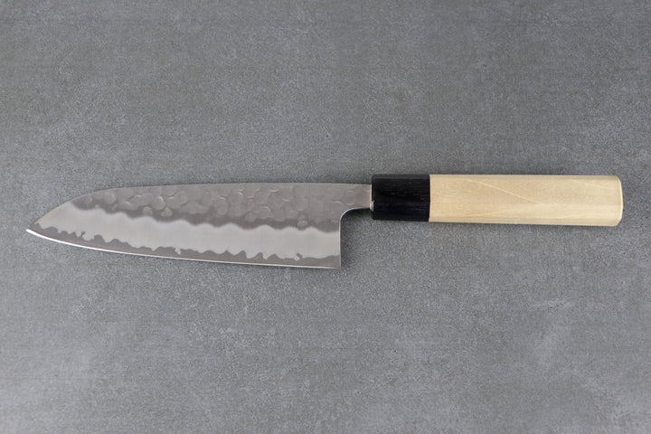 Santoku Messer mit Holzgriff und dreillagiger Klinge
