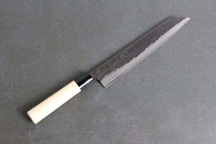 Kiritsuke Messer 210mm Yoshimitsu White #1 - Kurouchi finished, Ho-Holz Griff